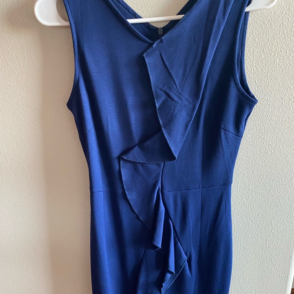 Navy blue midi dress
